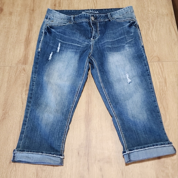Women's 13/14 Blue Cropped Jeans - Picture 8 of 8